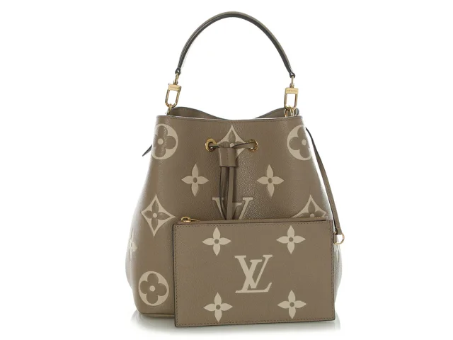 Louis Vuitton Dove and Cream Bicolor Monogram Empreinte NéoNoé MM in White Leather from Ann's Fabulous Finds, photo 2 of 10
