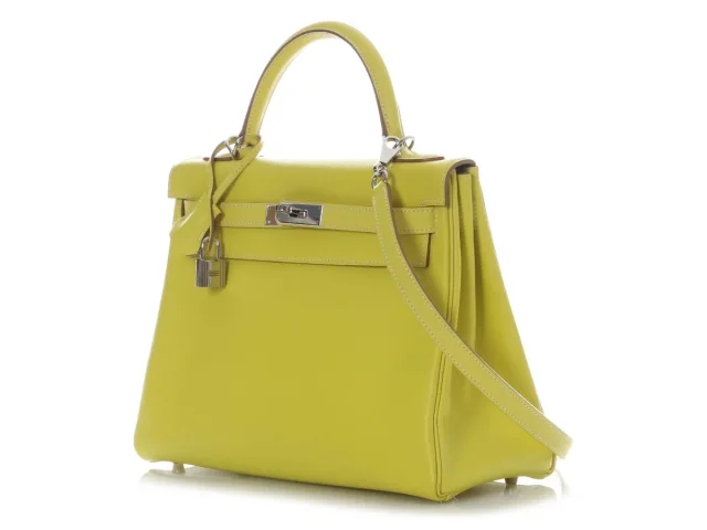 Hermès Lime Epsom and Gris Perle Candy Collection Kelly 32 in Grey Epsom leather from Ann's Fabulous Finds, photo 3 of 11