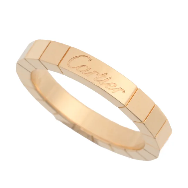 18K Cartier Lanieres Ring #50 Yellow Gold in Yellow from VINTAGE QOO TOKYO
