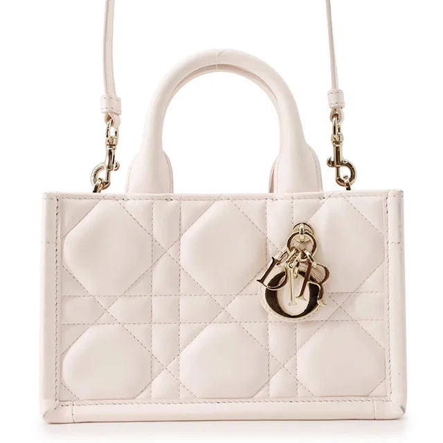 Dior Macrocannage Book Tote PinkS5573OWHP_M413 Calf Leather Size Mini in Calfskin from GALLERY RARE