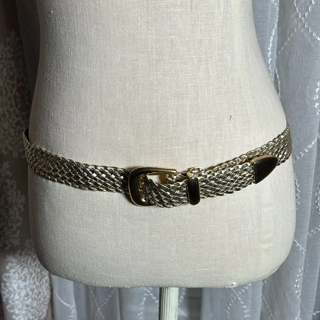 Omega Braided Belt Size Large in gold from Poshmark