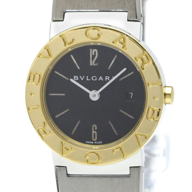 BVLGARI BVLGARI- 18K Gold Steel Ladies Watch BB26SG Polished in Black from Elady