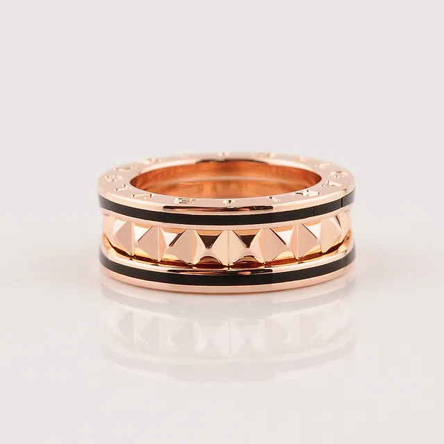 Bvlgari B.zero1 Rock 1 Band Pink Gold Ring Size 46 [Purchased in 2022] from GUGUS
