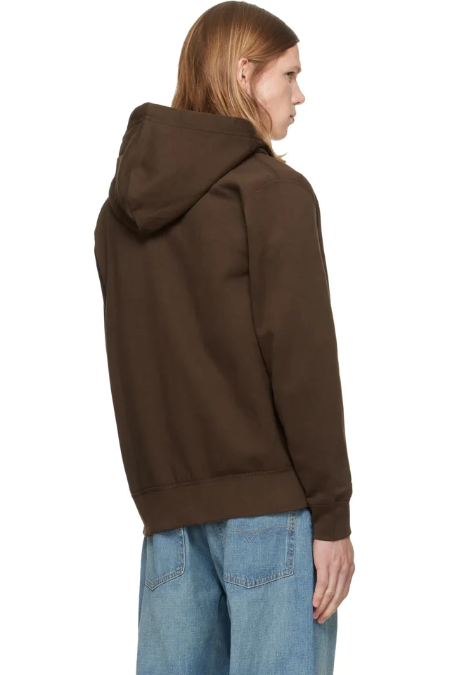 Polo Ralph Lauren Brown Fleece Full-Zip Hoodie, photo 3 of 4 from SSENSE