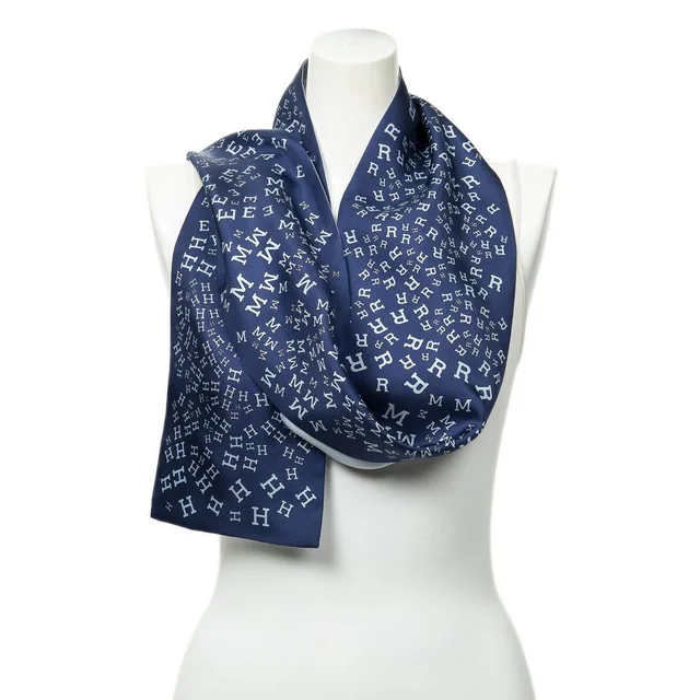 Hermès Maxi Twilly Slim Cut Blue Silk Scarf in Blue Silk from The Reluxe
