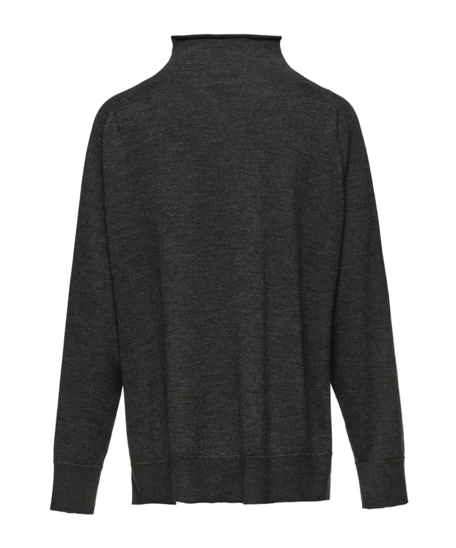 Magda Butrym Knotted wool turtleneck in grey, photo 2 of 4 from SENSER