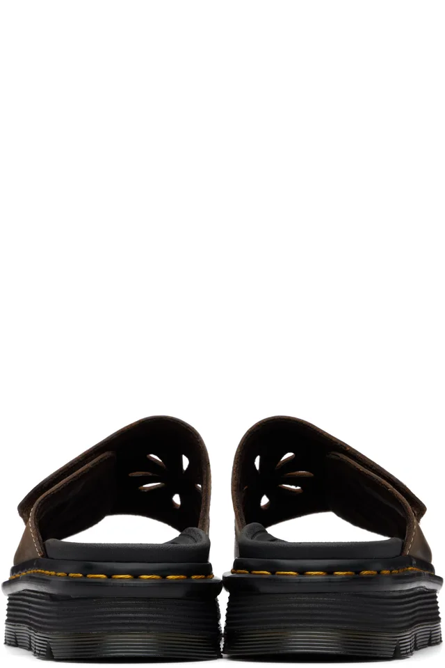 Dr. Martens Brown Zebzag Flower Sandals, photo 2 of 4 from SSENSE