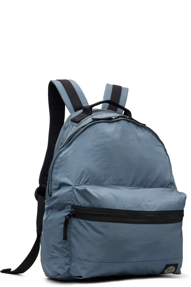 Stone Island Blue 9200010 Coated Nylon Metal ECONYL Backpack, photo 2 of 4 from SSENSE