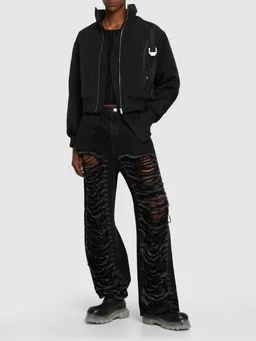 Dion Lee Wide-leg jeans with applied details in 100% Cotton, photo 2 of 5 from LUISAVIAROMA