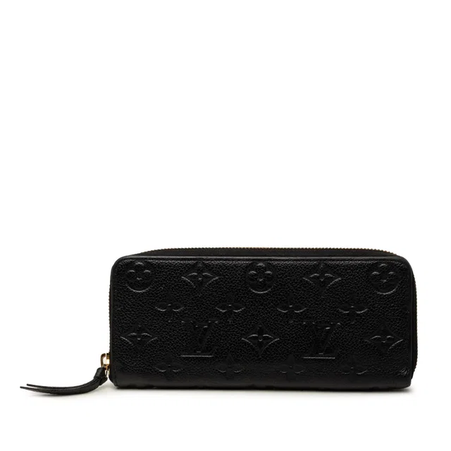 Black Louis Vuitton Monogram Empreinte Clemence Wallet Long Wallets in Black Clemence leather from Designer Revival