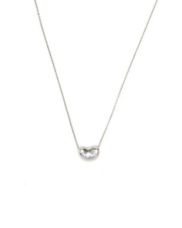 Tiffany & Co. Elsa Peretti Bean Silver Necklace in Silver from A Retro Tale