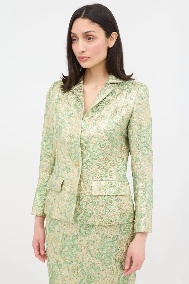 Chanel 1980s Lurex Brocade Jacket from VSP Consignment, photo 2 of 2