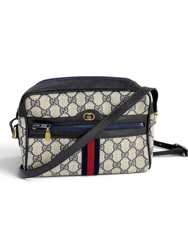 Gucci Coated Monogram Supreme Sherry Line Crossbody in Coated canvas from Season 2 Consign