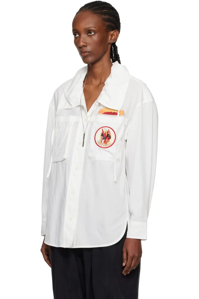 Isabel Marant White Chely Shirt, photo 4 of 5 from SSENSE