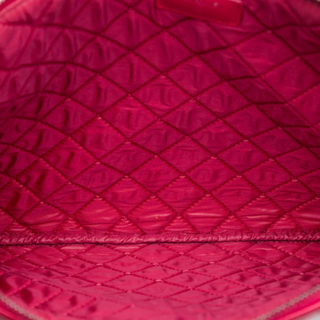 Red Chanel Large Quilted Calfskin Chain Boy O Case Clutch in Red Calfskin from Designer Revival, photo 2 of 2