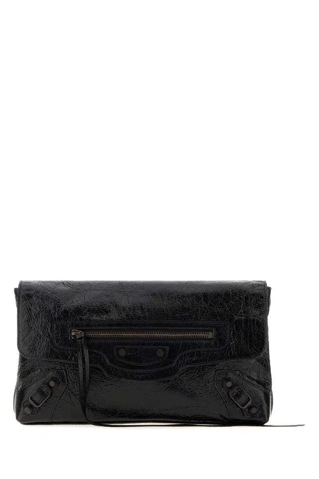 Balenciaga Le City Clutch — Black in Black Lambskin from HEWI