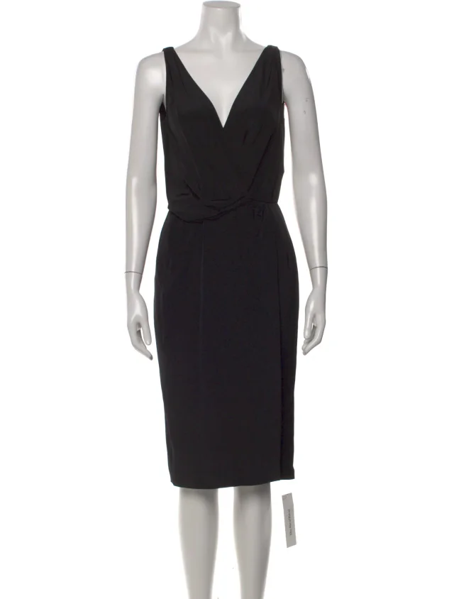 Tom Ford Silk Knee-Length Dress in black Silk from The RealReal