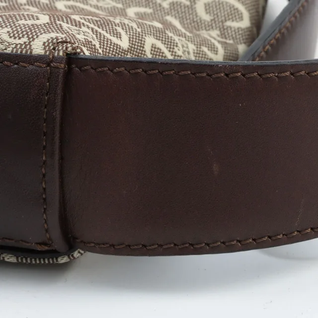 Celine C Macadam One-Shoulder Bag Beige/Brown in Brown Canvas from VINTAGE QOO TOKYO, photo 12 of 16
