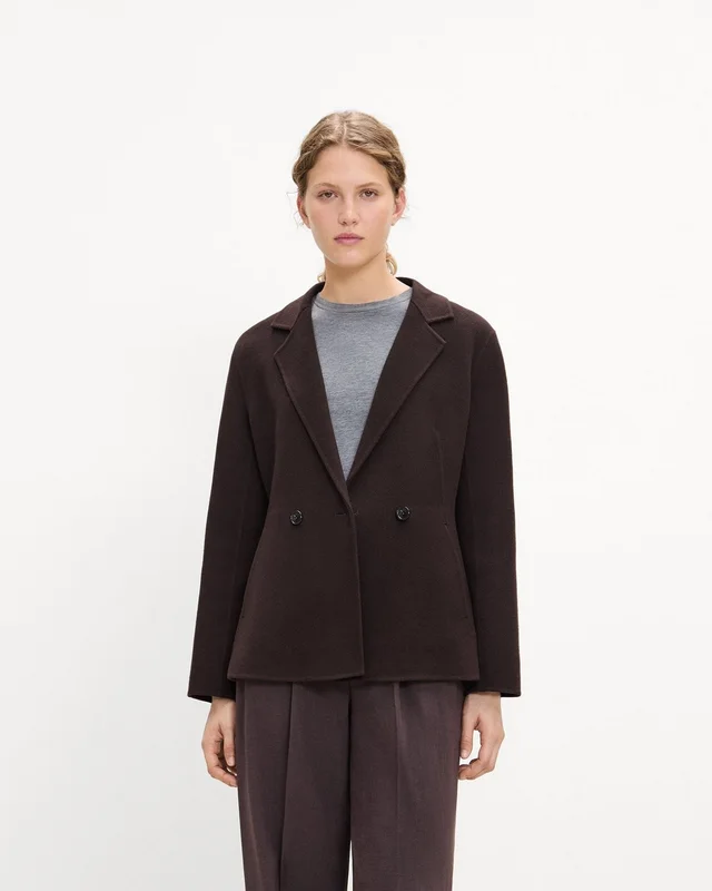 Theory Peplum Double-Breasted Blazer in Double-Face Wool-Cashmere from Theory, photo 1 of 1