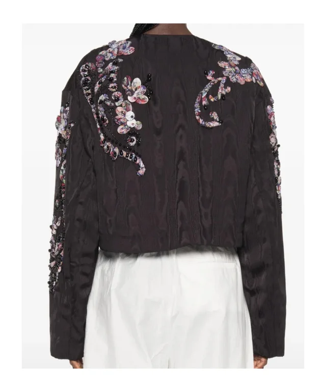Dries Van Noten Embroidered Moiré Jacket, photo 3 of 4 from SENSER