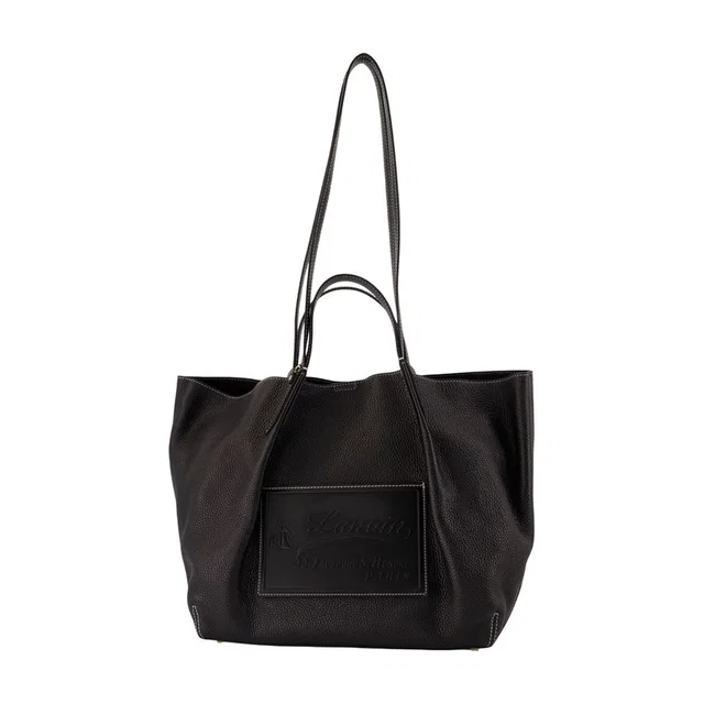 Lanvin Catch By Tote Bag — Black Calfskin in Black Calfskin from HEWI
