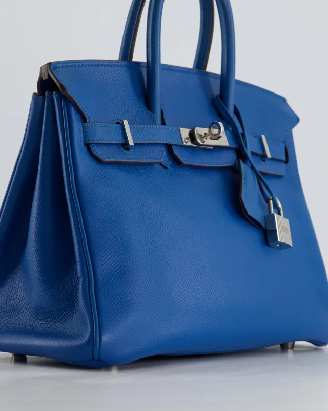 Hermès Birkin 25 Retourne Bag in Blue Epsom leather from Sellier, photo 14 of 26