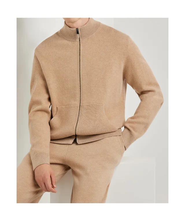 Canali Elbow-Patch Zipped Cardigan, photo 3 of 4 from SENSER