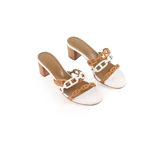 Hermès Tandem Sandals Shoes Size 40 in Leather from The Purse Affair