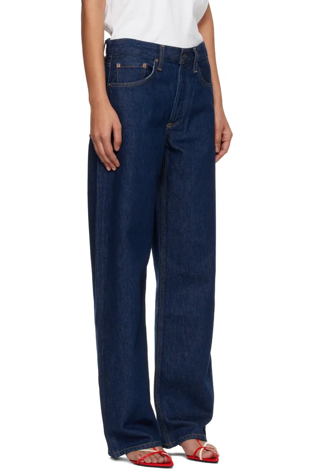 AGOLDE Navy Arc Jeans, photo 2 of 4 from SSENSE