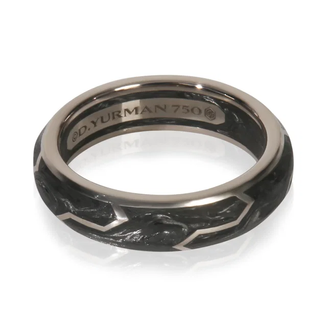 David Yurman White Gold Forged Carbon Ring 18k in White from HEWI
