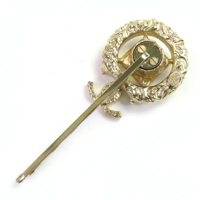 Chanel COCO Mark Rhinestone Hairpin in Gold Others from LuxUness, photo 4 of 5