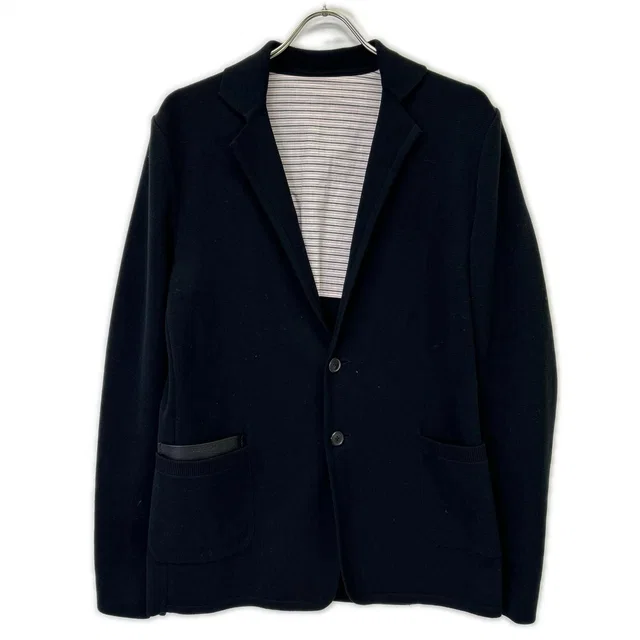 Louis Vuitton Cotton Leather Pocket Singletailored Jacket in Black Leather from The Reluxe