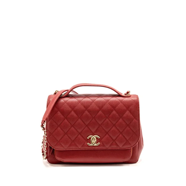 Chanel Large Business Affinity Caviar Red LGHW in Red Caviar leather from EMIER