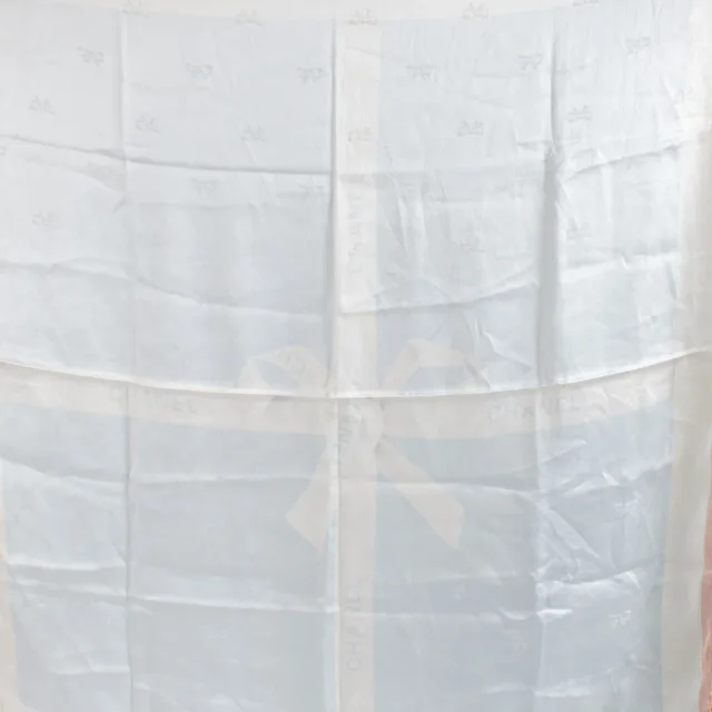 Chanel Ribbon Print Silk Square Scarf in Silk from Labellov, photo 2 of 2