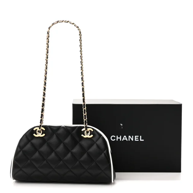 Chanel Quilted Clutch in Black Lambskin from FASHIONPHILE, photo 11 of 11