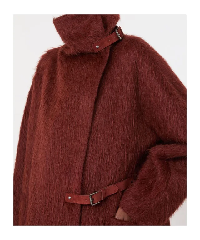 Max Mara buckle-fastening high-neck coat, photo 5 of 5 from SENSER