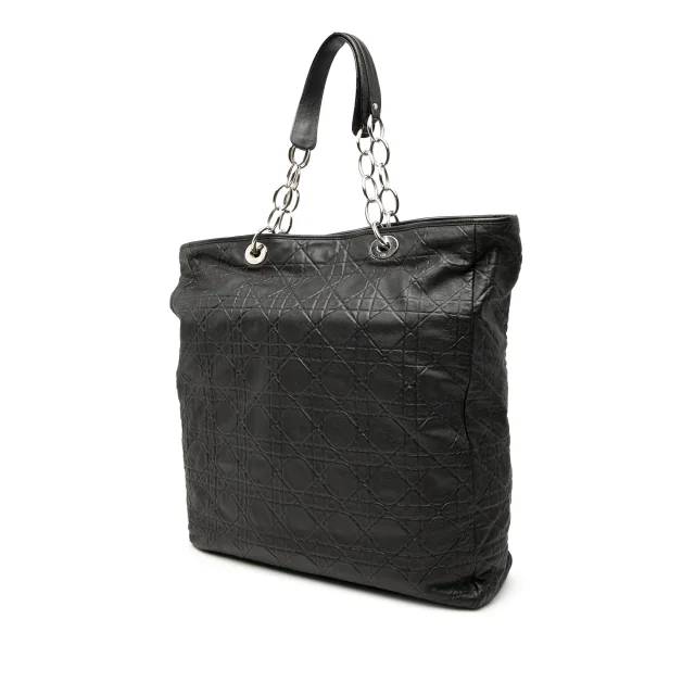 Large Lambskin Cannage Lady Dior Soft Shopping Tote in Lambskin from HEWI, photo 2 of 4