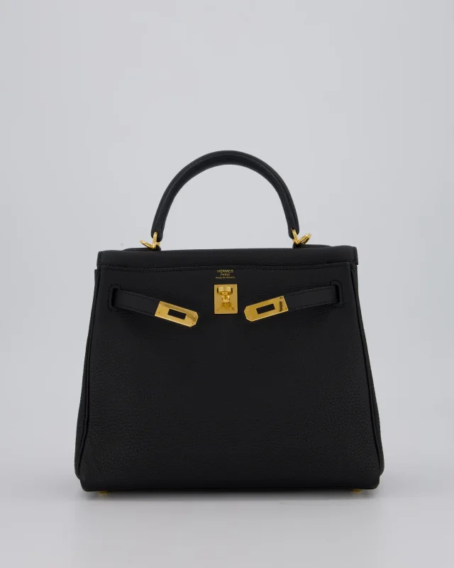Hermès Kelly 25 Retourne Bag in Black Togo leather from Sellier, photo 2 of 22