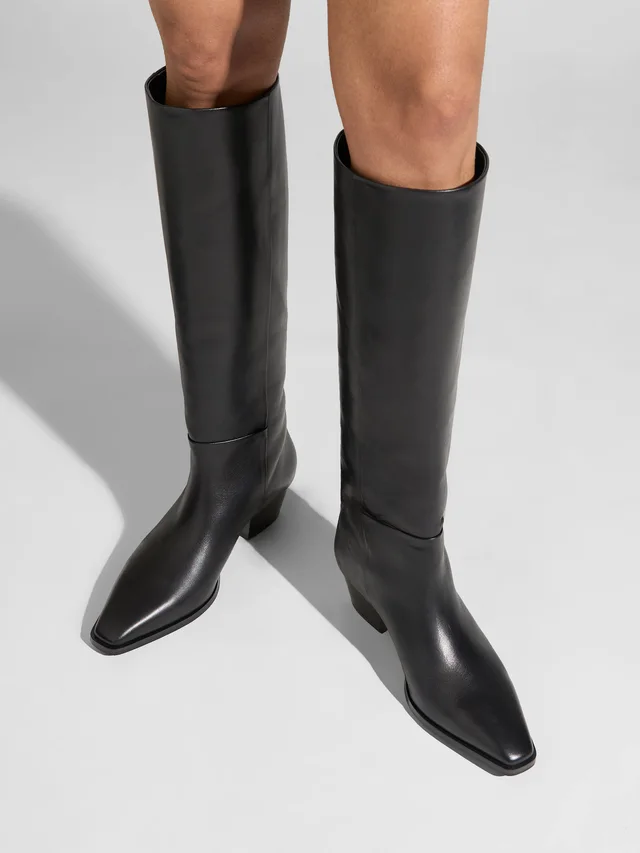 Aeyde Medea Mid-Heel Knee-High Boots, photo 4 of 6 from SENSER