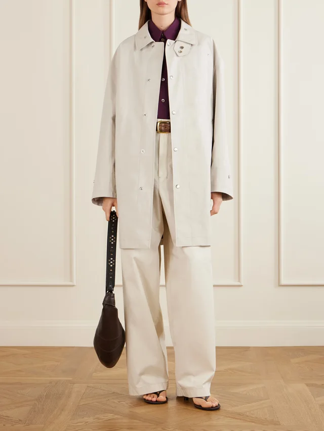 LEMAIRE Coated cotton-canvas coat in Grey, photo 2 of 2 from NET-A-PORTER (Canada)