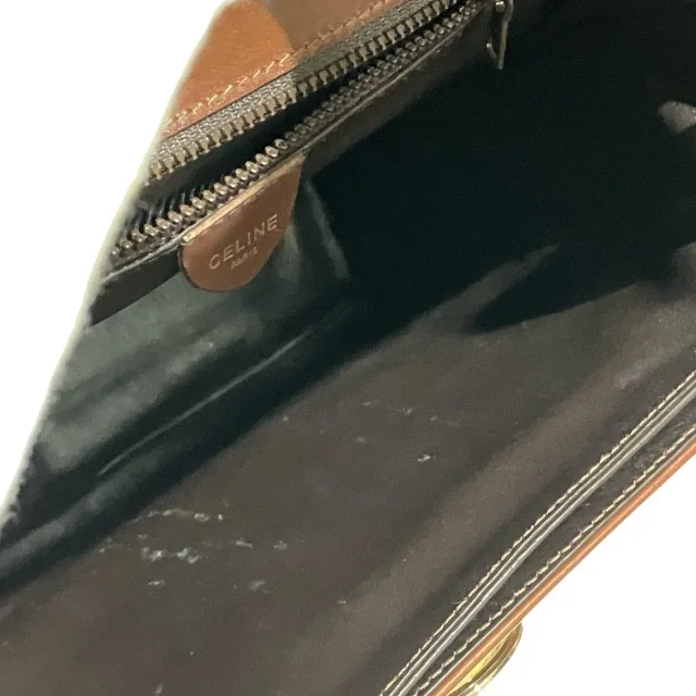 Celine Leather Handbag in Gold Leather from LuxUness, photo 5 of 9