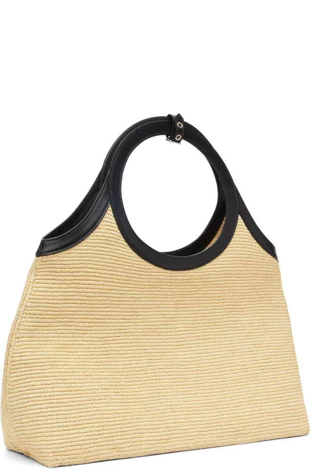 Courrèges Beige Raphia Holy Day Tote, photo 3 of 4 from SSENSE