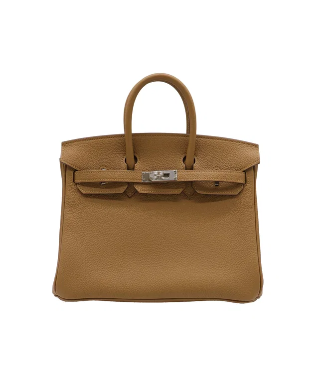 Hermès Birkin 25 Verso Bronze D'ore / Blue Brume Togo PHW AGL2380 STAMP U YEAR 2019 in Blue Togo leather from Luxury Promise