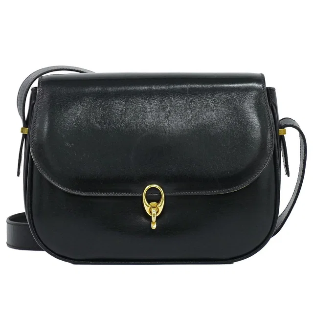 Celine Shoulder Bag Pochette Black in Black Leather from The Reluxe