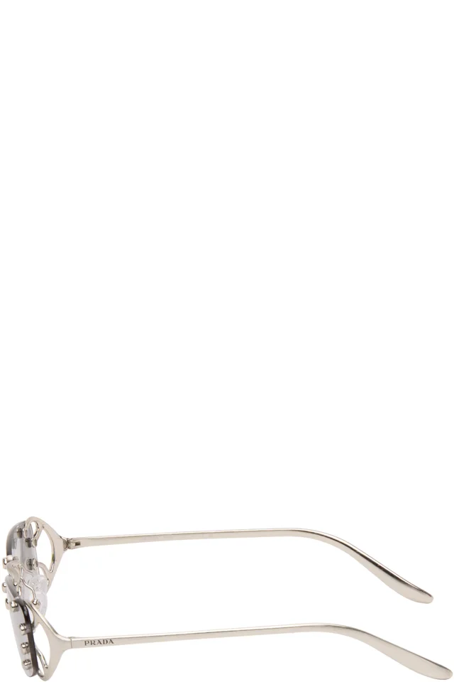 Prada Eyewear Silver PR C57S Sunglasses, photo 3 of 3 from SSENSE