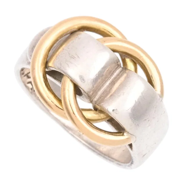 Hermès 18K SV925 Deau X Anaux Ring #52.5 Silver in Silver from VINTAGE QOO TOKYO