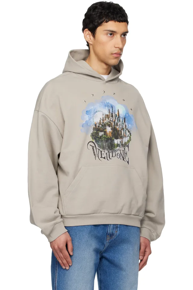 We11done Gray City Hoodie, photo 2 of 4 from SSENSE