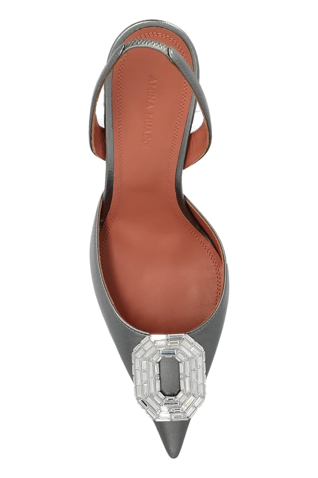 Amina Muaddi Camelia Slingback High-Heeled Sandals, photo 5 of 5 from SENSER