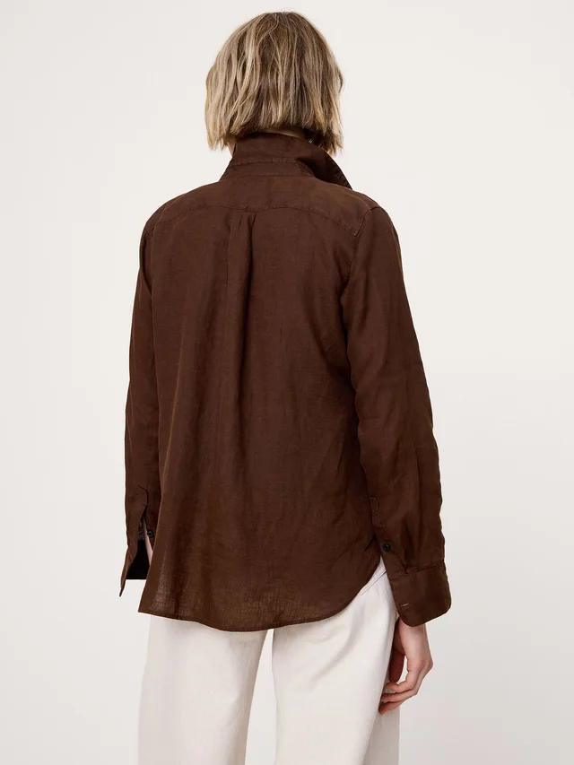 Banana Republic The Everyday Linen Shirt in Reddish Brown, photo 2 of 4 from Banana Republic (Canada)