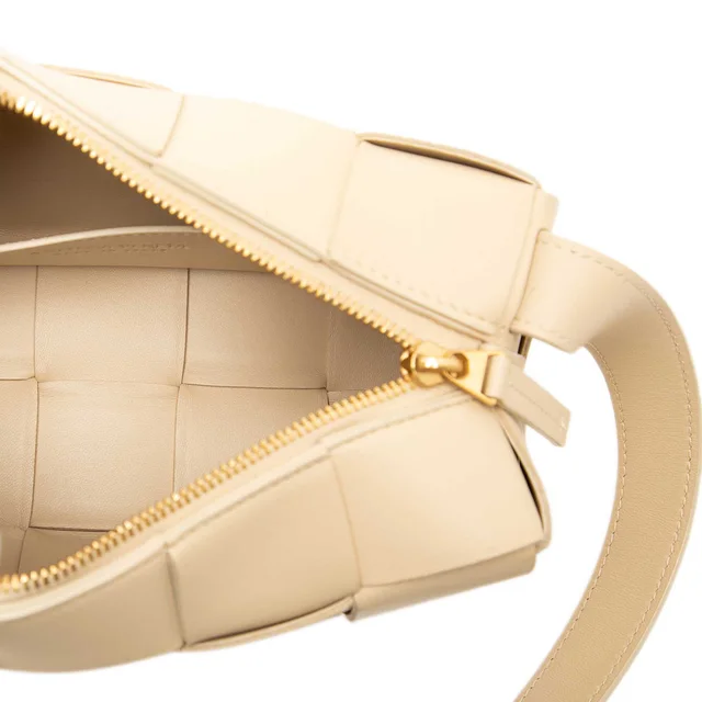 Bottega Veneta Brick Cassette Small Lamb Cream in Beige, White Lambskin from SACLÀB, photo 6 of 6